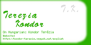 terezia kondor business card