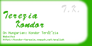 terezia kondor business card